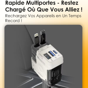 Chargeur rapide de voiture rétractable pour iPhone et Android