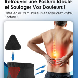 Ceinture de soutien dorsal ajustable et respirante pour diminuer les douleurs dorsales